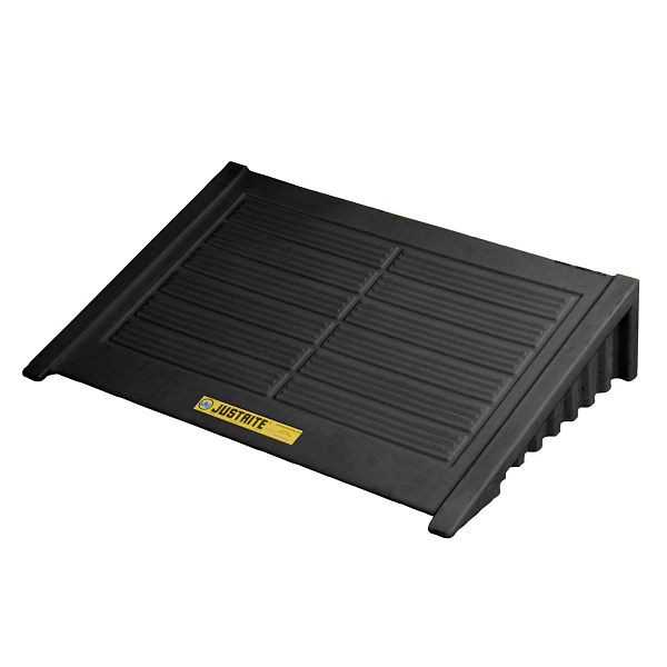 Rampe Justrite pour palette de contrôle des déversements EcoPolyBlend carrée à 4 barils 28688, JEN28688BL
