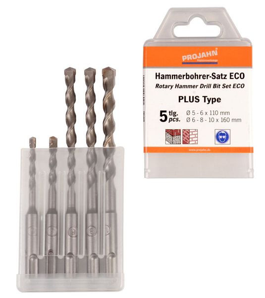 Projahn set SDS-plus ECO 5 pièces le mieux. composé de : 1 pièce chacun 5x110, 6x110, 6x160, 8x160, 10x16, 830452