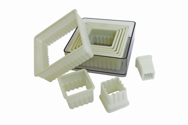 Set d'emporte-pièces Schneider carré, dentelé 9 pièces, matériau : nylon, résistant à la chaleur jusqu'à +160°C, 166103