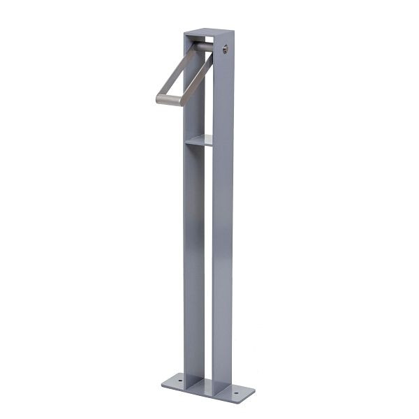 Porte-vélo Mendler HWC-G20, support incliné pour support de vélo, extérieur en acier galvanisé revêtu par poudre 96x24x10cm, gris, 83303