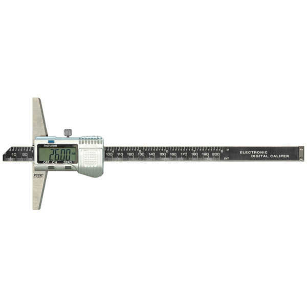 Pied à coulisse numérique Vogel Germany DIN 862, avec rail de mesure droit, 200 mm / 8 pouces, 228252