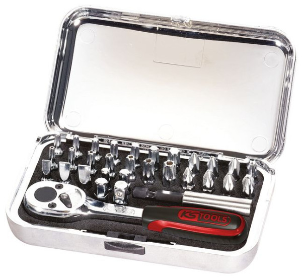 KS Tools Jeu d'embouts CHROME 1/4", 31 embouts brillants, 918.4500