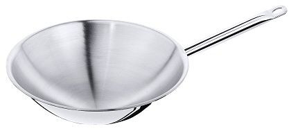 Contacto Wok fond rond multicouche en acier inoxydable, 524/360