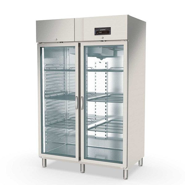 Réfrigérateur Vaiotec TOPLINE 1400 / 2 portes GN 2/1 - verre, volume brut 1404 litres, 135x85x211,5 cm, 10285