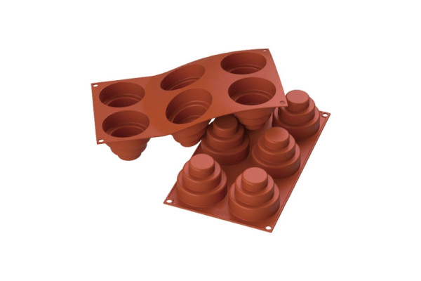 Moule à pâtisserie en silicone Schneider, mini gâteau, Ø59 x 29 mm, hauteur 70 mm, 115211