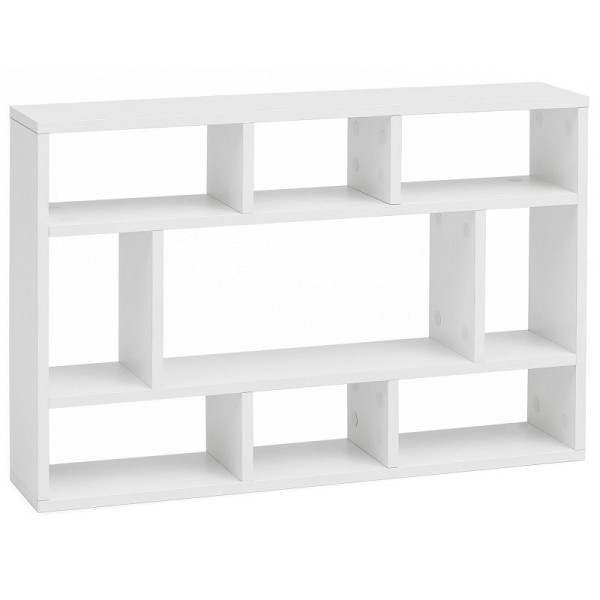 Étagère murale Wohnling blanc 75x51x16 cm bois, moderne, WL5.810