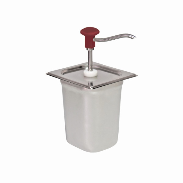 Distributeur doseur Schneider Récipient GN simple (rouge), contenu 3 litres, 180x165x330 mm, 152410