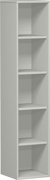 Étagère geramöbel, 4 étagères décoratives, 400x425x1920, gris clair, N-10R504-L