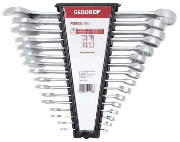 GEDORE jeu de clés mixtes rouges AF1/4-1.1/4 16 pièces, 3301043