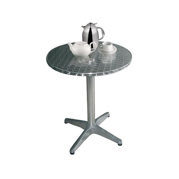 Table bistrot Bolero ronde inox 1 pied 80cm, U426
