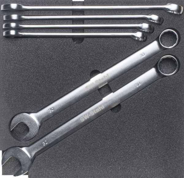 Gamme de chariots d'atelier SW-Stahl, clé mixte, 6 pièces, Z3023-1