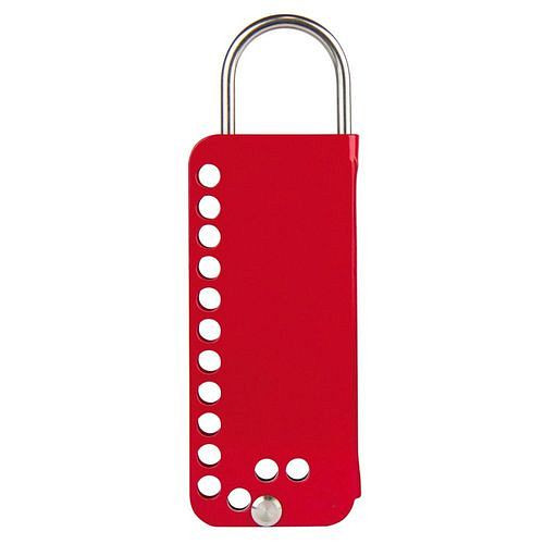 DENIOS Dispositif de consignation à deux niveaux avec 12 trous pour serrures de sécurité, rouge, 311904