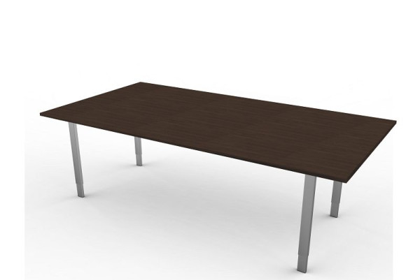 Kerkmann bureau extra large / table de réunion, forme 5, L 2000 x P 1000 x H 680-820 mm, wengé, 11417751