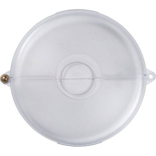 Dispositif d'arrêt DENIOS pour vannes de passage direct, 165 à 254 mm, transparent, 311953