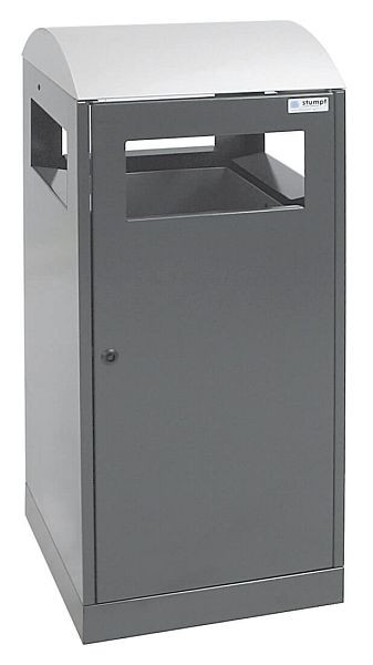 tri des déchets contondants A³-ES, gris anthracite/acier inoxydable, conteneur intérieur galvanisé, 90 litres, 650-090-0-2-100