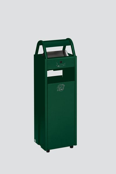 Collecteur de déchets VAR / cendrier B 30, vert mousse, 45025