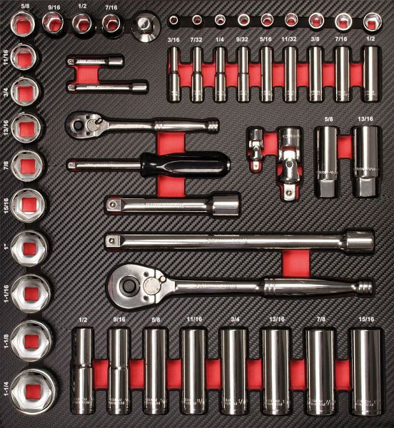 Insert de douille Projahn outils en pouces 51 pièces, 5999-421