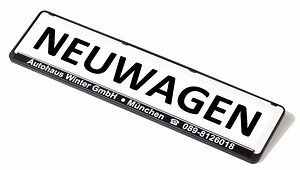 Enseigne publicitaire Eichner Miniletter standard, blanc, impression : Neuwagen, 9219-00272