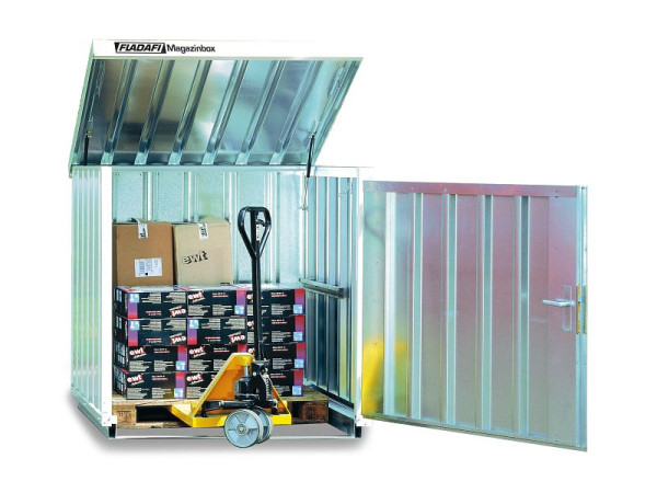 Coffret chargeur FLADAFI MB 4, galvanisé, assemblé, sans socle, 1420 x 1490 x 1470 mm