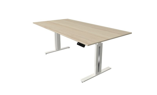 Kerkmann Move 3 Fresh table assis/debout, L 2000 x P 1000 mm, réglable en hauteur électriquement de 720 à 1200 mm, érable, 10185650
