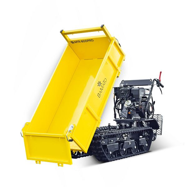 Mini dumper sur chenilles BAMATO MTR-800PRO avec système hydraulique inclinable et marchepied, MTR-800PRO