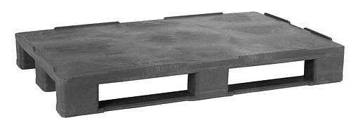 Palette robuste DENIOS, en PE-RE, 800 x 1200 x 155 mm, 3 semelles, avec rebord, lot de 5, 312649
