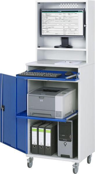 Armoire informatique RAU, mobile, 650x1895x520 mm, 07-650-M65-MG2F.11