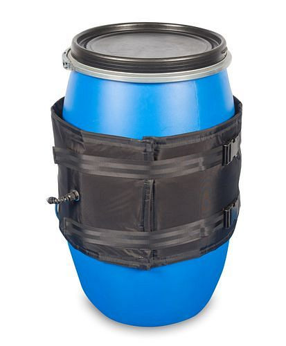 Chemise chauffante DENIOS pour fûts de 120 litres, IP 56, 1400 - 1650 mm, 400 watts, 280-734