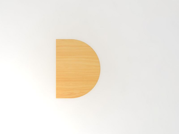 Table supplémentaire Hammerbacher avec pied de support 60x80cm hêtre, hauteur de travail 68-76 cm, VQA60/6/S