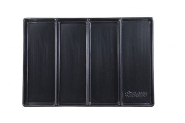 Plateau vide Boxo avec 4 compartiments horizontaux, 568x395mm, UE: 10 pièces, BXP000-1