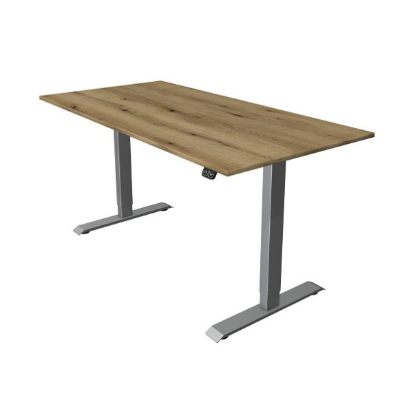 Table compacte Kerkmann L 1600 x P 800 mm, réglable en hauteur électriquement de 740 à 1230 mm, chêne, 10224955