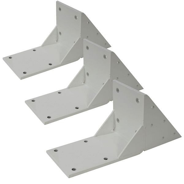Mendler lot de 3 adaptateurs de chevron pour store cassette T124, adaptateur de support de chevron, blanc, 35658+35658+35658