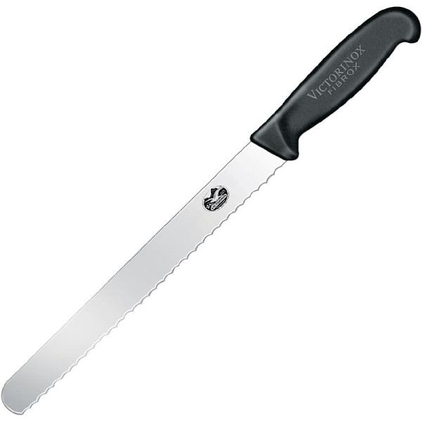 Victorinox Fibrox couteau à viande bord dentelé avec pointe émoussée 35,5 cm, C684