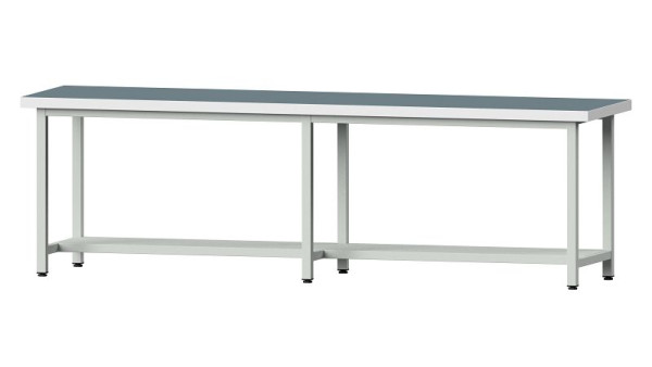 Bancs de travail ANKE table de travail, modèle 91, 2800 x 700 x 850 mm, RAL 7035, UBP 50 mm, 400.458