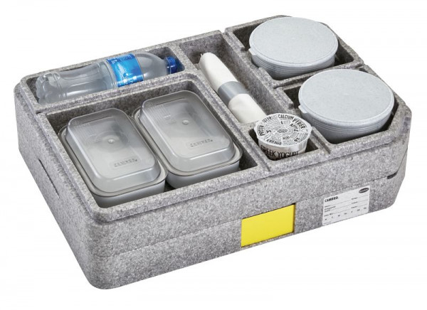 Cambro Cam GoBox Tablotherm, isolé, 2 x plaque rectangulaire, ITENEPP1118H107