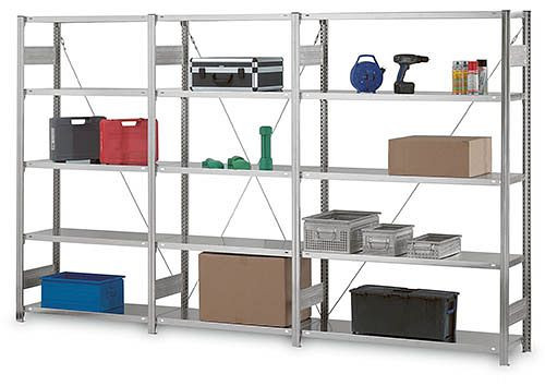 Panneau d'extension pour système d'étagères enfichables Bedrunka+Hirth, LxPxH 1000x600x2000 mm, 05.1006A