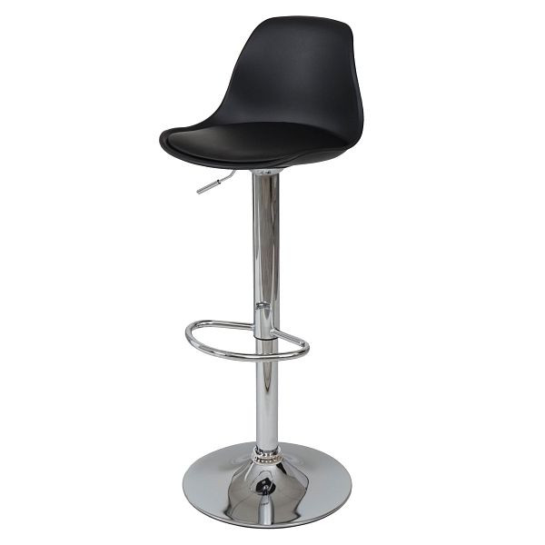 Mendler ensemble de 2 tabourets de bar HWC-B14, tabouret de comptoir tabouret de bar tabouret pivotant, simili cuir, noir, 60084