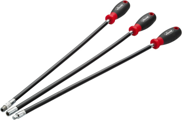 Jeu de tournevis VIGOR, extra longs, flexibles, profil Phillips PH, 500 mm, nombre d'outils : 18, V5485N