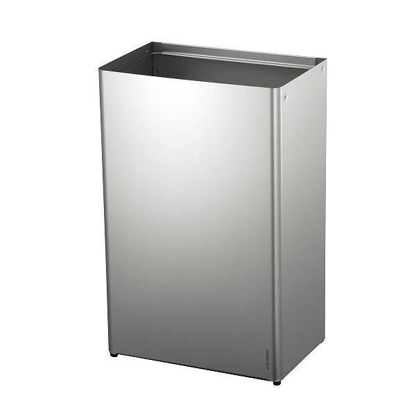 Poubelle Air Wolf d'un volume de 60 litres, série Lobo, H x L x P : 612 x 389 x 250 mm, acier inoxydable revêtu, 40-608