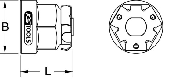 Adaptateur d'embout KS Tools GEARplus, 3/8"x1/4", 503.4262