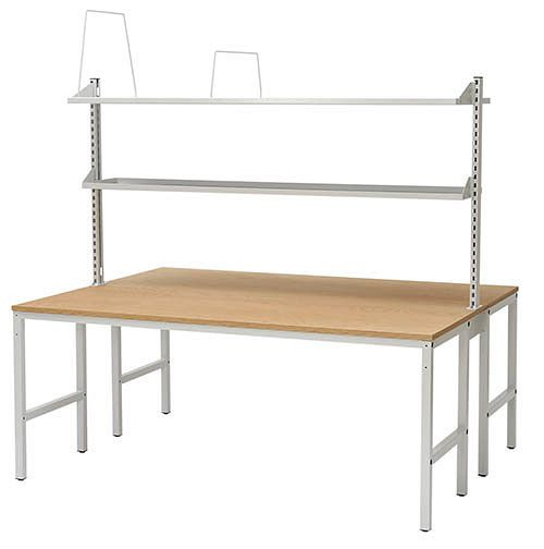 Support de retenue Bedrunka+Hirth, pour étagères perforées, pour table d'emballage, 574 x 250 x Ø 8 mm, 03.PT2954