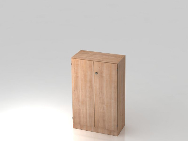 Armoire Hammerbacher 3OH avec panneau de base poignée rayée noyer/noyer, 80x42x127 cm (LxPxH), V6550/N/N/SG