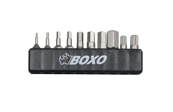 Jeu d'embouts Boxo 1/4" - six pans creux, multi-dents, BH4281-4