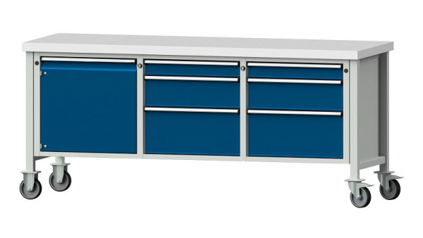 Établis ANKE Établi en caisson, modèle 125 V, 2000 x 700 x 900 mm, RAL 7035/5010, KSP 50 mm, 306.067