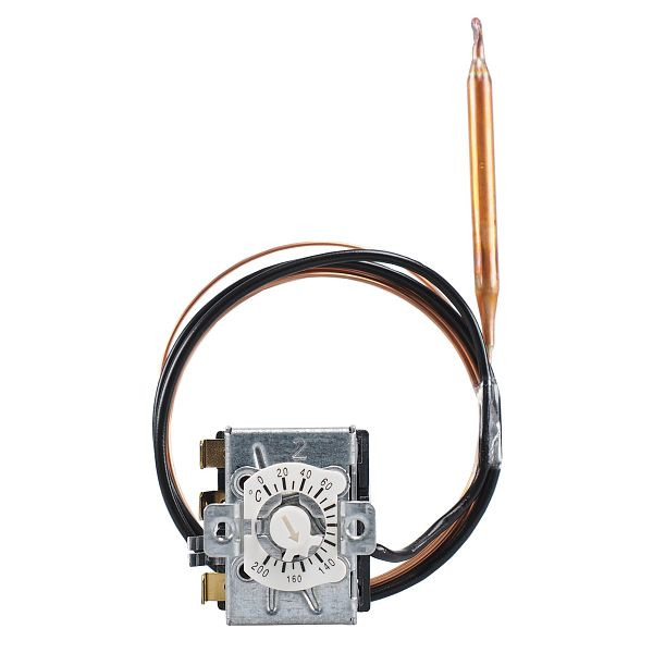 Contrôleur de température JUMO avec contact inverseur, 0 à 200°C, capillaire 2000mm, UE : 5 pièces, 60003224