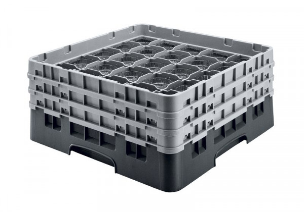 Panier de lavage Cambro 36 compartiments Camrack® 15,5 cm noir, paquet de 4, 36S534110