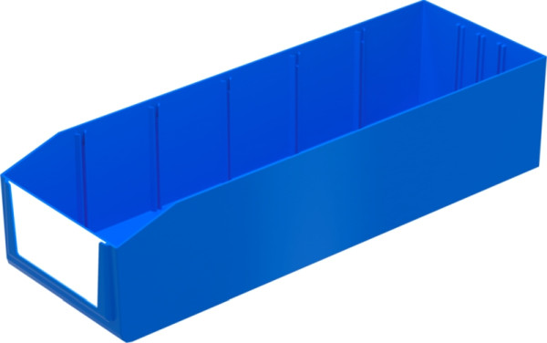Boîte à étagères BITO PK Set PK4131 395x136x90 bleu, étiquette incluse, 14 pièces, 1432