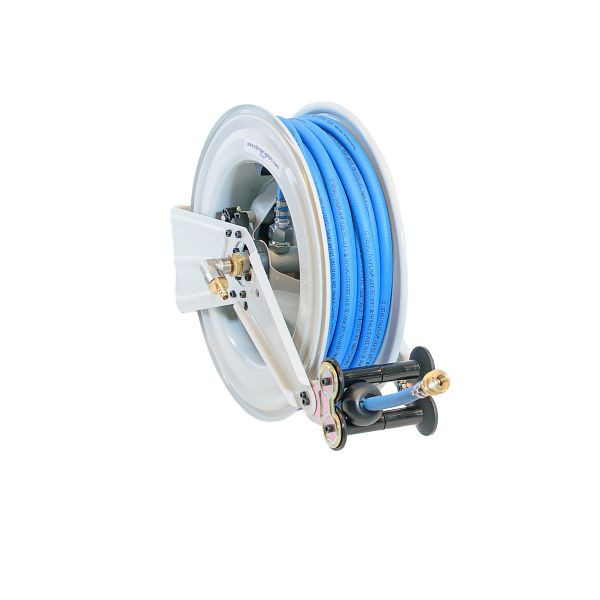 Enrouleur de tuyau Ebinger OSM 410, maxi 40bar, 20m de tuyau PVC phytosanitaire DI 10mm, 1.410.240