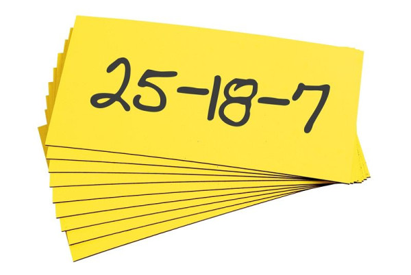 Bouclier magnétique Eichner, jaune, taille : 50 x 100 mm, UE : 100 pièces, 9218-02364