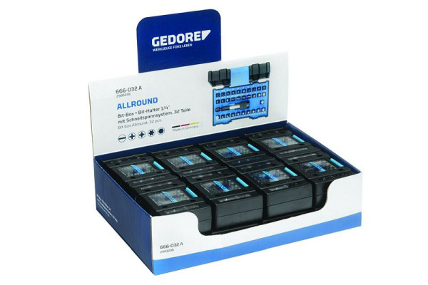 GEDORE Présentoir 16x Boîte à embouts Allround, 3000052
